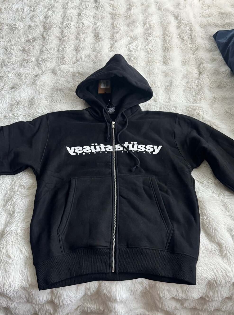 Stussy Mirror Zip Hoodie Black